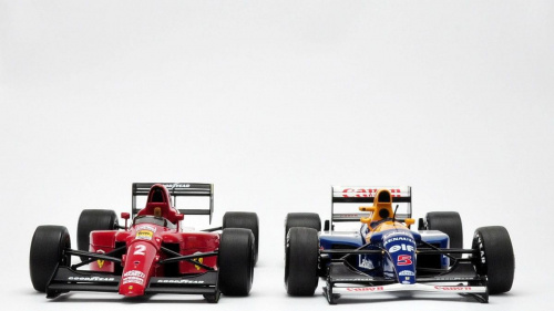 Ferrari 641/2 1990 & Williams Renault FW14B 1992 - Nigel Mansell cars - 1:18 Exoto