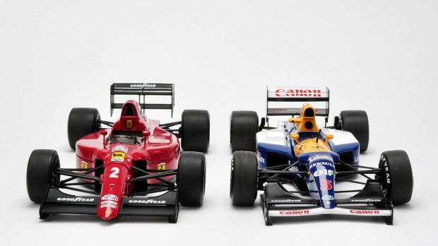 Ferrari 641/2 1990 & Williams Renault FW14B 1992 - Nigel Mansell cars - 1:18 Exoto