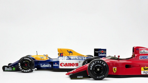 Ferrari 641/2 1990 & Williams Renault FW14B 1992 - Nigel Mansell cars - 1:18 Exoto