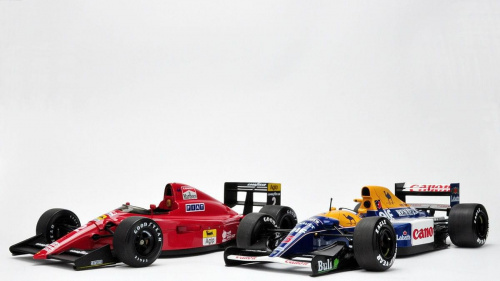 Ferrari 641/2 1990 & Williams Renault FW14B 1992 - Nigel Mansell cars - 1:18 Exoto