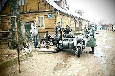 Gra Historyczna: Miejska Konspiracja; Suwałki, 01.04.2012 #Wehrmacht #Suwałki #motocykl