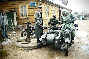 Gra Historyczna: Miejska Konspiracja; Suwałki, 01.04.2012 #Wehrmacht #Suwałki #motocykl
