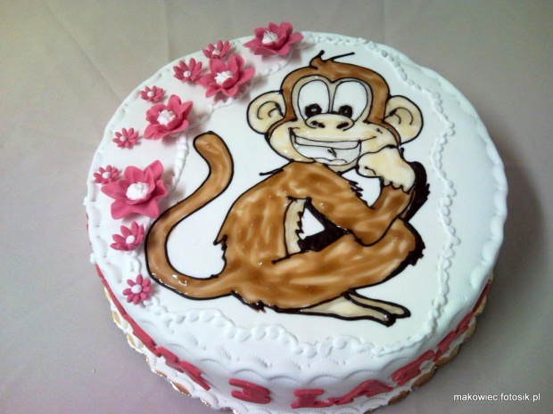 Małpka dla Filipka #małpka #małpa #ssak #tort #torty
