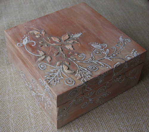 pudełko drewniane decoupage #PudełkaDoKartek #PudełkaOzdobne #RęcznieRobione