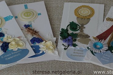 #KartkaRęcznieRobiona #NaKomunię #quilling #ŚwieceniaKapłańskie #ŚwięceniaKapłańskie #ZOkazjiPierwszejKomunii