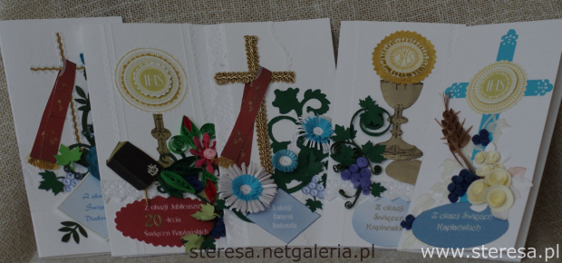 kartki ręcznie robione dla księży #KartkaRęcznieRobiona #NaKomunię #quilling #ŚwieceniaKapłańskie #ŚwięceniaKapłańskie #ZOkazjiPierwszejKomunii