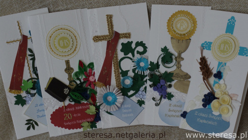 kartki ręcznie robione na prymicje #KartkaRęcznieRobiona #NaKomunię #quilling #ŚwieceniaKapłańskie #ŚwięceniaKapłańskie #ZOkazjiPierwszejKomunii