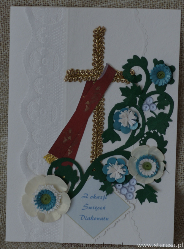 kartka na świecenia diakonatu #KartkaRęcznieRobiona #NaKomunię #quilling #ŚwieceniaKapłańskie #ŚwięceniaKapłańskie #ZOkazjiPierwszejKomunii