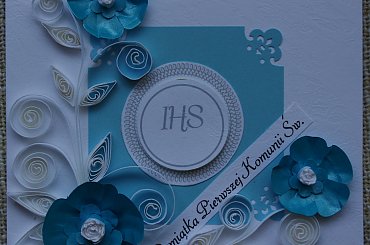 kartka komunijna #KartkaRęcznieRobiona #NaKomunię #quilling #ŚwieceniaKapłańskie #ŚwięceniaKapłańskie #ZOkazjiPierwszejKomunii