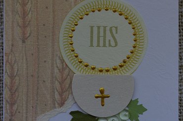 kartka ręcznie robiona z okazji komunii, kartka komunijna #ZOkazjiPierwszejKomunii #KomuniaKartkaRęcznieRobiona #quilling #komunia #komunikna #HandMade