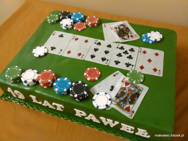 Pokerowy torcik #gra #poker #karty #hazard #żetony