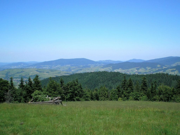 Lubogoszcz, Wierzbanowska Góra i Ciecień z polany Kopa #góry #beskidy #gorce #kudłoń