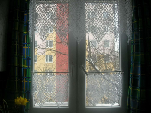 firanka w oknie #firanka #koronka #szydełko