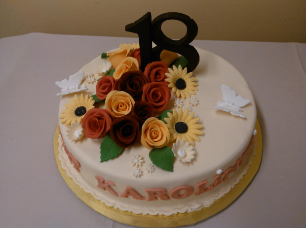 18 Karoliny!!!!!!!!!! #tort #urodziny #torty #kwiaty #słoneczniki
