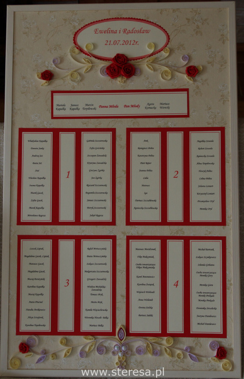 Tablica z rozkładem stołów #TablicaZRozkłademStołów #ślub