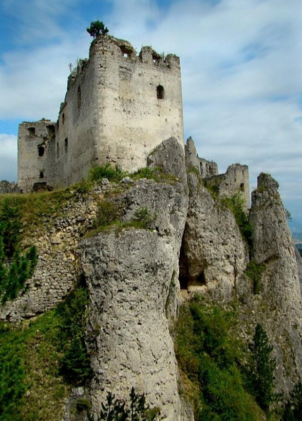 Ruiny zamku w Lietavie. Sierpień - 2009 #Lietava #zamek