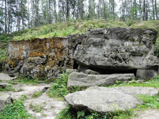 Nový les u írče koło Kuksu (Czechy) park rzeźb Betlém