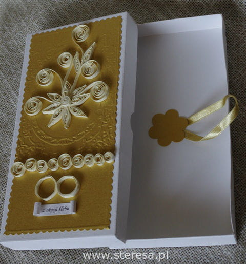 quilling - pudełko ozdobne ręcznie robione #card #kartka #KartkiŚlubne #PudełkoOzdobne #ślubna #wedding