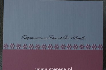 Zaproszenia na Chrzest Św. dla dziewczynki ręcznie robione #chrzest #invitations #quilling #RęcznieRobione #steresa #zaproszenia #zaproszenie