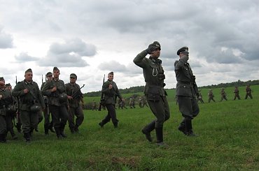 Prezentacja uczestników rekonstrukcji - żołnierze niemieccy #TomaszówLubelski #rekonstrukcja