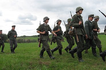 Prezentacja uczestników rekonstrukcji - żołnierze niemieccy #TomaszówLubelski #rekonstrukcja