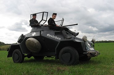 Prezentacja uczestników rekonstrukcji - żołnierze niemieccy #TomaszówLubelski #rekonstrukcja