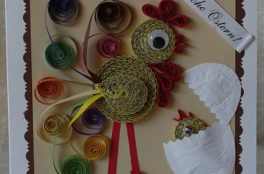 quilling kartka wielkanocna #wielkanoc #OsternQuillingKartka