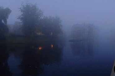 Wyspa Robinsona Kruzoe #architektura #barwy #Bydgoszcz #jesień #kolory #mgła #przyroda