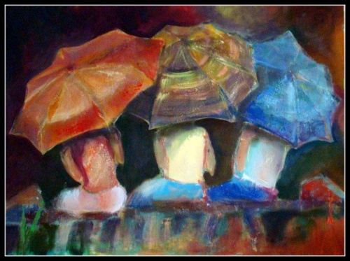 parasolki ....moje malowanie ....