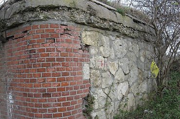 Narożnik i boczna ściana kamienna #bunkier #TwierdzaKraków