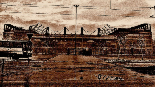 Stadion miejski - Wisły Kraków, widok od strony Błoni