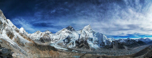 widok na region Everestu z chyba najlepszego miejsca, Kala Patar 5550 metrow #gory #Himalaje #ludzie #natura #Nepal #przyroda