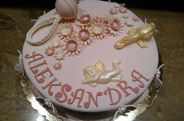 Torcik dla Aleksandry #chrzciny #TortyChrzcinowe #toty #tort #rocznica