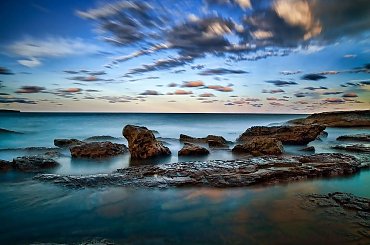 popoludnie nad woda #chmury #ocean #poranek #przyroda #woda #WschódSłońca