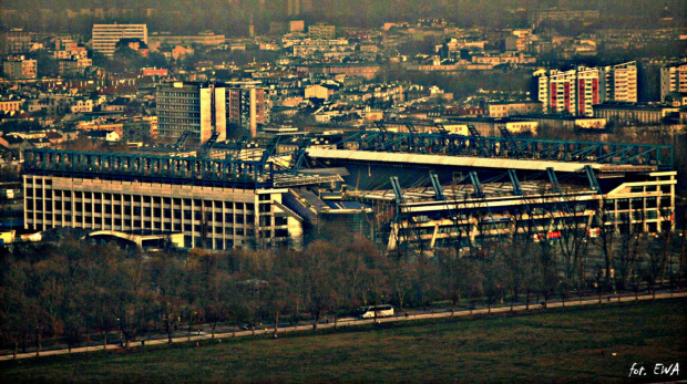 Stadion miejski w Krakowie - widok z Kopca Kościuszki, ze specjalną dedykacją dla Krzysztof50