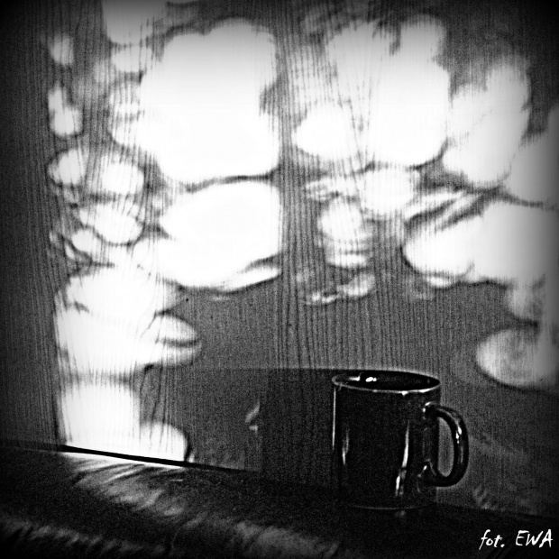 Kubek noworocznej kawy - za oknem +11 stopni ... w Nowy Rok:)