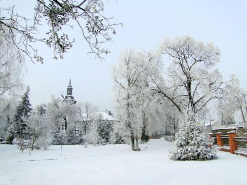 Kościół w Piaskach w zimowej scenerii :)