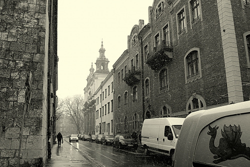 Ulica Św. Anny w Krakowie, w głębi kościół Św. Anny