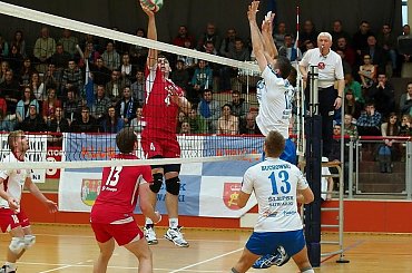 Mecz I ligi siatkówki mężczyzn: Ślepsk Suwałki – Energa Pekpol Ostrołęka 3:1, Hala OSiR, 16 marca 2013 #Ślepsk #Suwałki #EnergaPekpolOstrołęka #HalaOSiR #siatkówka #ILiga