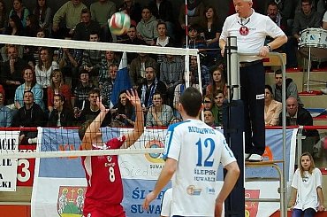 Mecz I ligi siatkówki mężczyzn: Ślepsk Suwałki – Energa Pekpol Ostrołęka 3:1, Hala OSiR, 16 marca 2013 #Ślepsk #Suwałki #EnergaPekpolOstrołęka #HalaOSiR #siatkówka #ILiga