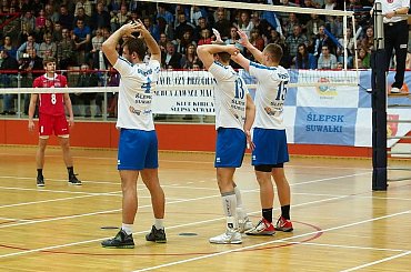 Mecz I ligi siatkówki mężczyzn: Ślepsk Suwałki – Energa Pekpol Ostrołęka 3:1, Hala OSiR, 16 marca 2013 #Ślepsk #Suwałki #EnergaPekpolOstrołęka #HalaOSiR #siatkówka #ILiga