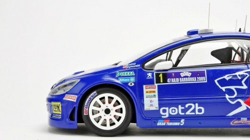 PEUGEOT 307 WRC #1 Kuchar/Dymurski Rajd Barbórka 2009 - AUTOart 1:18