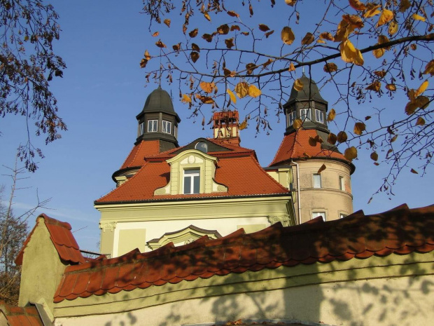 Barokowy pałac w Jędrzychowicach, zwany "Czerwony Róg" został zbudowany w 1776 roku.