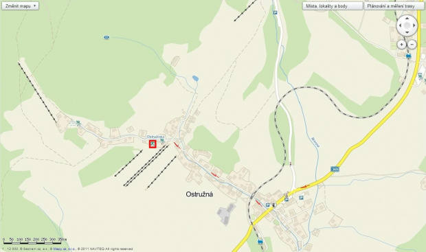 Ostrużna - mapka 2 - Chata Jonáška /dojazd/ #GrupaGórska #Grupa_Górska #Jeseniky #Jesioniki #spotkanie