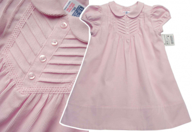 sukienka
zapinana z tyłu na guziki
uszyta na podszewce
marka: ZARA BABY
kolor: pudrowy róż
materiał: sztruks
skład: 100% bawełna
rozmiar: 86 cm
wiek: 18-24 mies
dł. całkowita: 51 cm
obw. pod paszkami.: 2* 29,5 cm
obw. na dole: 2*50 cm
Stan:
nowa z papi...