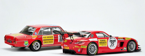 Mercedes SLS AMG GT3 Black Falcon SPA 2011 & Mercedes 300 SEL 6.8 AMG 24H PAUL Richard 1971 - 1:18