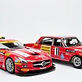 Mercedes SLS AMG GT3 Black Falcon SPA 2011 & Mercedes 300 SEL 6.8 AMG 24H PAUL Richard 1971 - 1:18