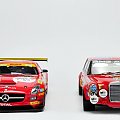 Mercedes SLS AMG GT3 Black Falcon SPA 2011 & Mercedes 300 SEL 6.8 AMG 24H PAUL Richard 1971 - 1:18