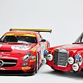 Mercedes SLS AMG GT3 Black Falcon SPA 2011 & Mercedes 300 SEL 6.8 AMG 24H PAUL Richard 1971 - 1:18