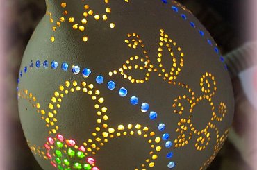 kolejna lampa z tykwy wykonana moimi łapkami. #LampaZTykwy #tykwa #tykwy